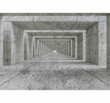 Fotomurale 3d grandi Tunnel 3d in cemento - TenStickers