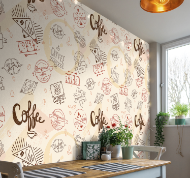 Carta da parati motivo caffè - TenStickers