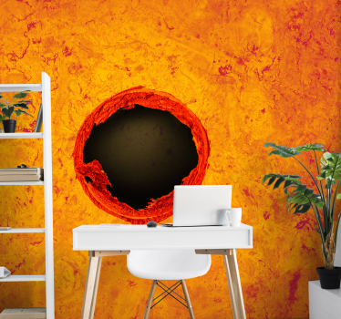 Fotomurale 3d buco nel muro - TenStickers