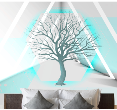 Fotomurale alberi disegno geometrico dell'albero - TenStickers