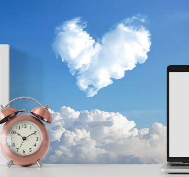 Fotomurale amore nuvole a forma di cuore - TenStickers