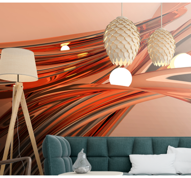 Fotomurale astratto curve organiche fluide - TenStickers