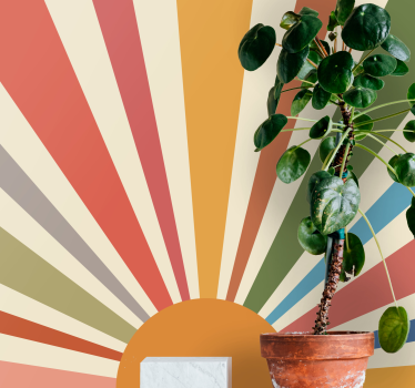 Fotomurale astratto motivo raggi dell'alba - TenStickers