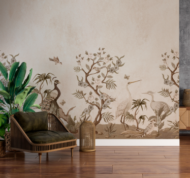 Fotomurale beige fauna d'epoca - TenStickers