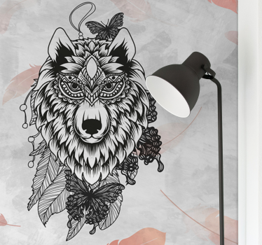 Fotomurale cameretta ragazzi arte decorativa lupo - TenStickers