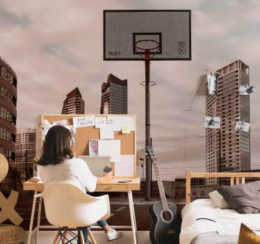 Fotomurale con il campo di basket - TenStickers
