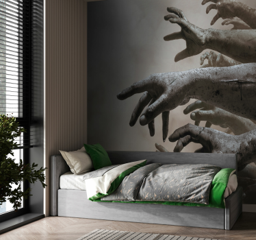 fotomurale con le mani di zombie - TenStickers
