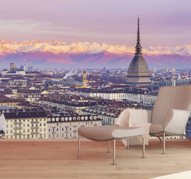 Fotomurale di Torino con vista aerea - TenStickers