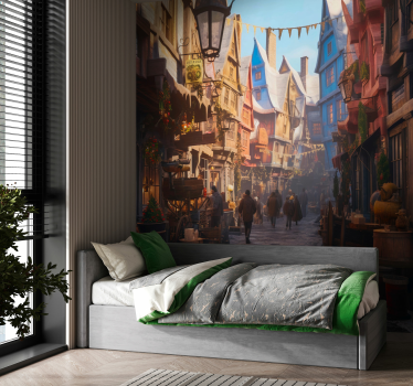 Fotomurale fantasia città dei Maghi - TenStickers