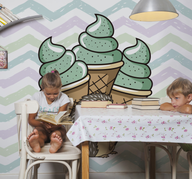 Fotomurale per sala del pranzo delizia gelato - TenStickers