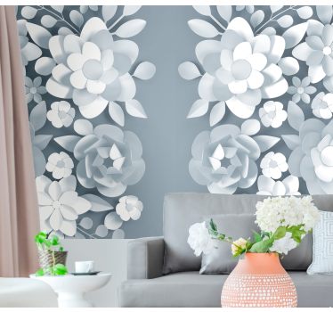 Fotomurale fiori motivi botanici eleganti - TenStickers