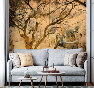 Fotomurale foresta ulivi d'oro - TenStickers