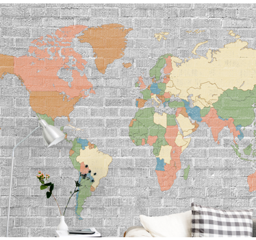 Fotomurale mappamondo atlante globale esteso - TenStickers