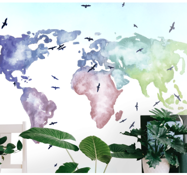 Fotomurale mappamondo mappa colorata del mondo - TenStickers