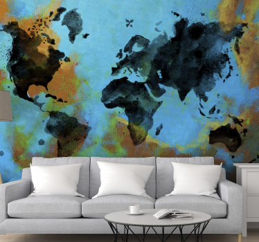 Fotomurale mappamondo progettazione artistica - TenStickers