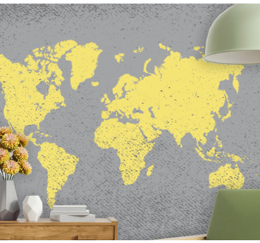 Fotomurale mappamondo mappa del mondo contorni - TenStickers