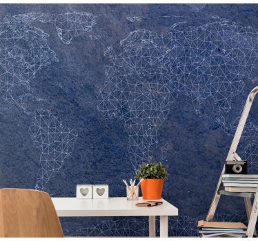 Fotomurale mappamondo mappa del mondo geometrica - TenStickers