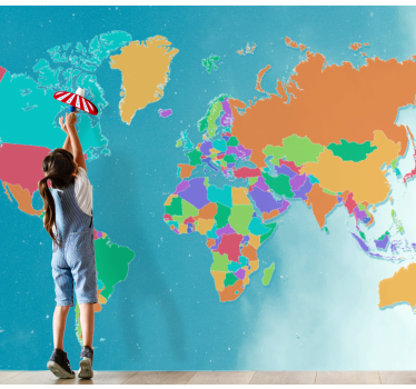 Fotomurale mappamondo mappa del mondo interattiva - TenStickers