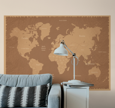 Fotomurale mappamondo mappa geografica del mondo - TenStickers