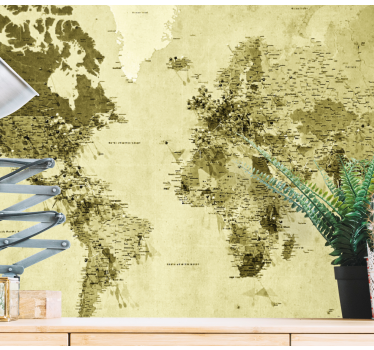Fotomurale mappamondo mappa retro - TenStickers