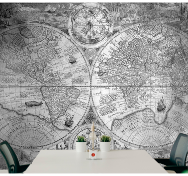 Fotomurale mappamondo mappa storica dettagliata - TenStickers