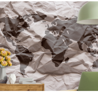 Fotomurale mappamondo schema geografico del mondo - TenStickers