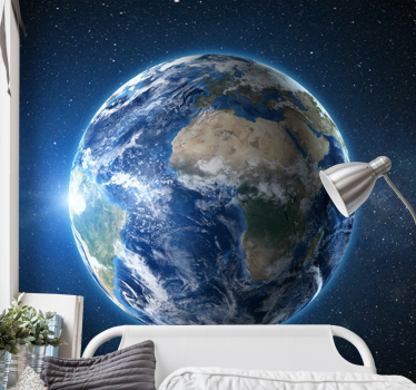 Fotomurale mappamondo terra vista dall'orbita - TenStickers