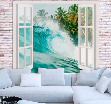 Fotomurale mare vista onde oceaniche - TenStickers