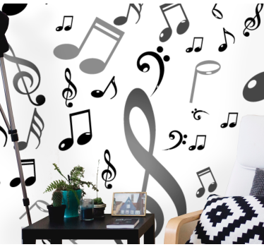 Fotomurale musicale motivo note musicali - TenStickers
