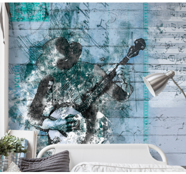 Fotomurale musicale musicista che suona il banjo - TenStickers