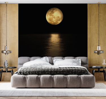 Fotomurale paesaggi Chiaro di luna d'oro - TenStickers