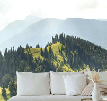 Fotomurale paesaggi scena di foresta montana - TenStickers