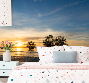 Fotomurale paesaggi tramonto sereno - TenStickers