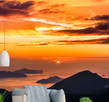 Fotomurale paesaggi tramonto sull'oceano - TenStickers
