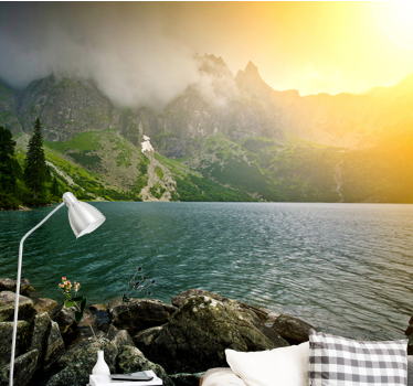 Fotomurale paesaggi vista lago montano - TenStickers