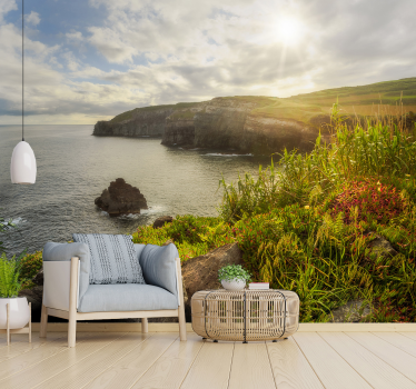 Fotomurale paesaggi vista sulle scogliere costiere - TenStickers