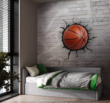 Fotomurale 3d per interni basketball graffiti - TenStickers