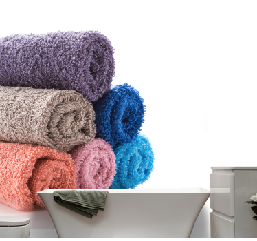 Fotomurale per bagno asciugamani dalla consistenza morbida - TenStickers