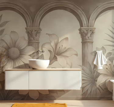 Fotomurale per bagno archi botanici - TenStickers