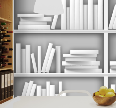 Fotomurale textures mensole per libri minimaliste - TenStickers