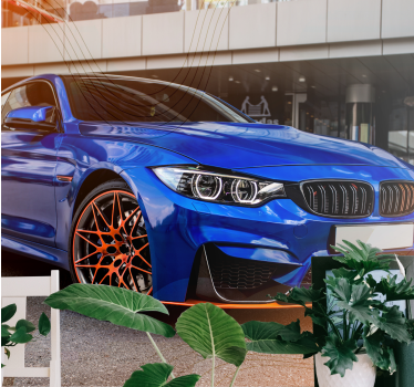 Fotomurale veicoli auto sportiva blu - TenStickers
