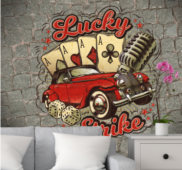 Fotomurale veicoli grafiche auto fortunate - TenStickers
