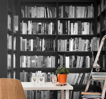 Fotomurale vintage Libreria e libri vintage - TenStickers