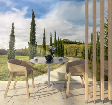 Fotomurali natura vista sulla campagna toscana - TenStickers