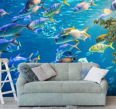 Fotomurale animali diversi Scuola di mare - TenStickers