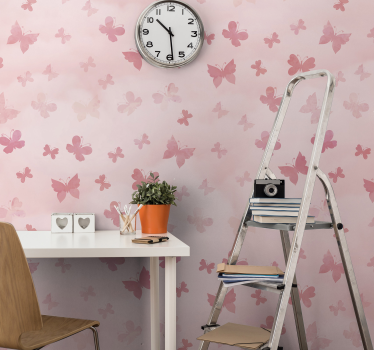 Fotomurale animali Farfalle rosa - TenStickers