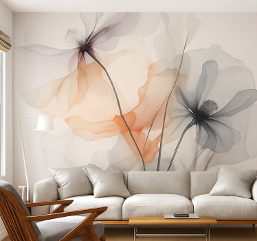 Fotomurali fiori diversi cuccioli di acquarella - TenStickers