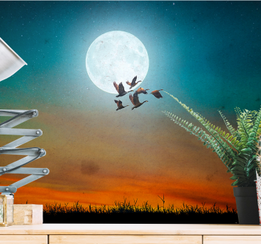 Fotomurali natura cielo notturno di luna - TenStickers