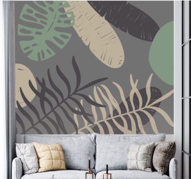 Fotomurali natura motivi foglia artistici - TenStickers