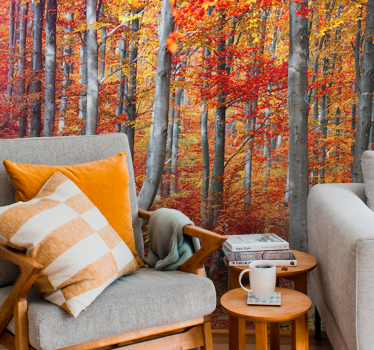 Fotomurali natura paesaggio forestale autunnale - TenStickers